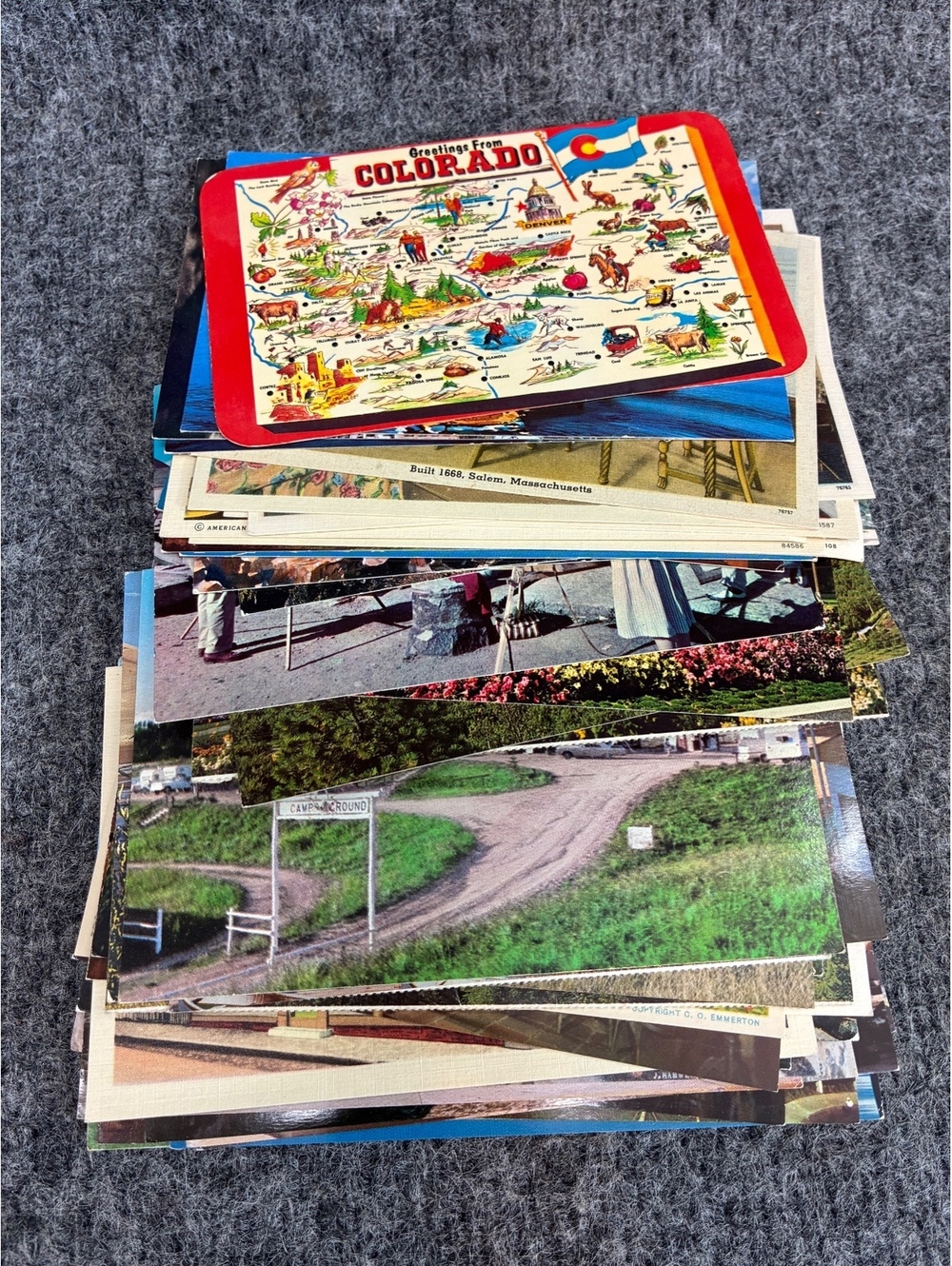 Vintage Postcard Collection of 70 Various Scenic and Historic Locations